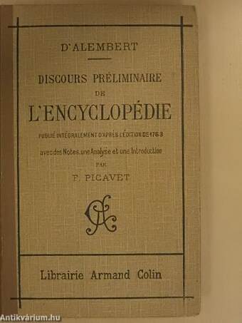 Discours préliminaire de l'encyclopédie