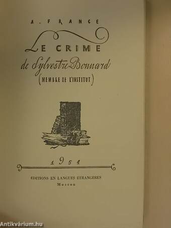 Le crime de Sylvestre Bonnard