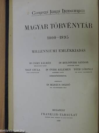 1000-1526. évi törvényczikkek