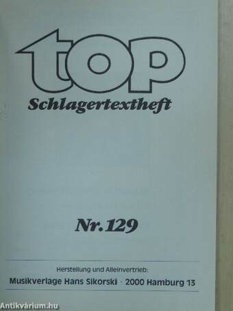 Top Schlagertextheft 129