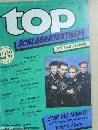 Top Schlagertextheft 7/88