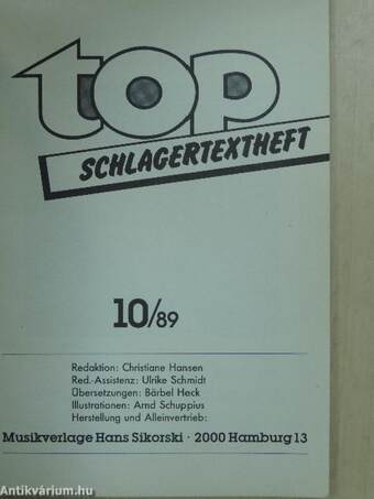 Top Schlagertextheft 10/89