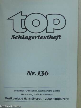 Top Schlagertextheft 136