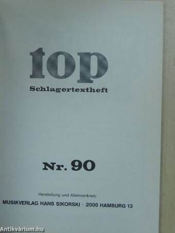 Top Schlagertextheft 90