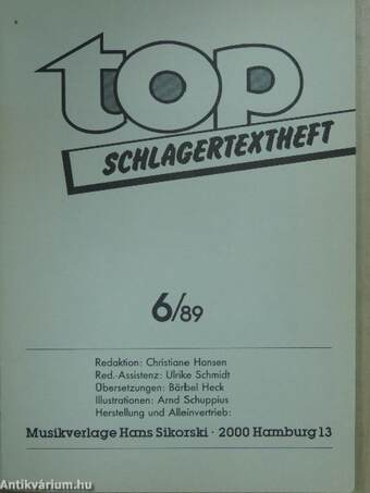 Top Schlagertextheft 6/89