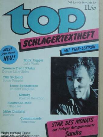 Top Schlagertextheft 11/87