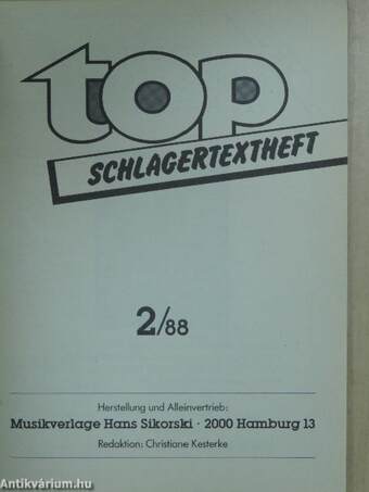 Top Schlagertextheft 2/88