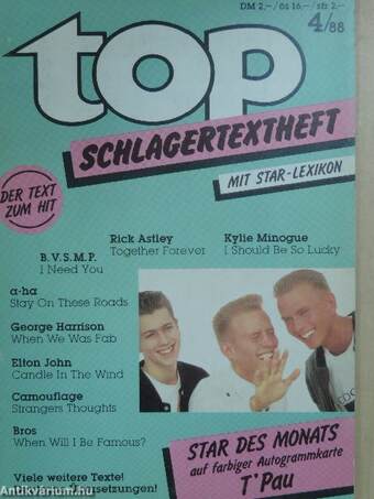 Top Schlagertextheft 4/88