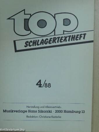 Top Schlagertextheft 4/88