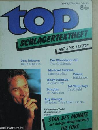 Top Schlagertextheft 8/89