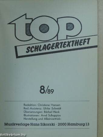 Top Schlagertextheft 8/89