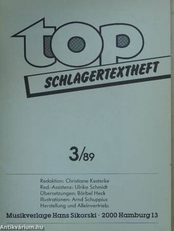 Top Schlagertextheft 3/89