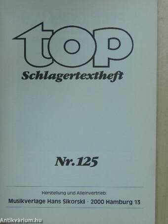 Top Schlagertextheft 125