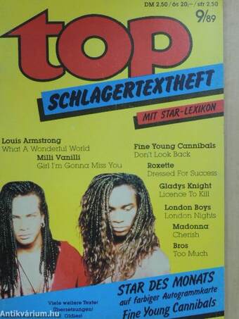 Top Schlagertextheft 9/89