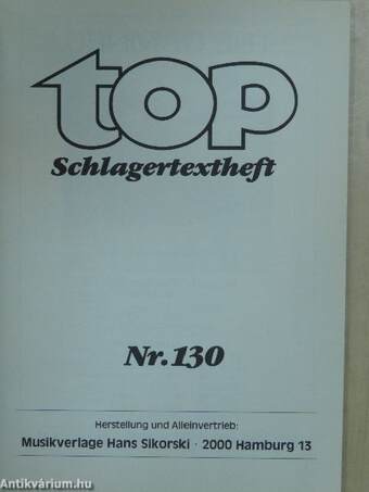 Top Schlagertextheft 130