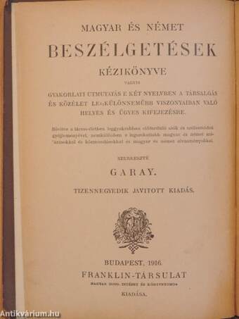 Magyar és német beszélgetések kézikönyve