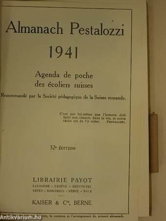 Almanach Pestalozzi 1941