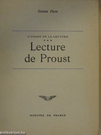 Lecture de Proust