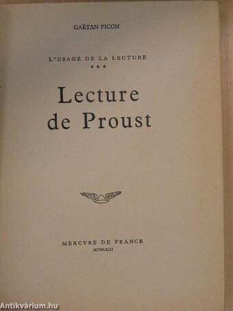 Lecture de Proust