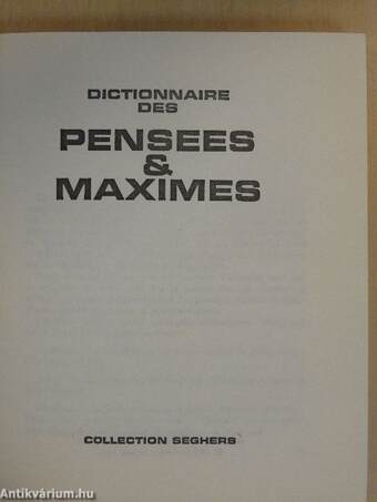 Dictionnaire illustré des pensées et maximes