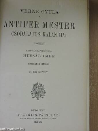 Antifer mester csodálatos kalandjai I-II.