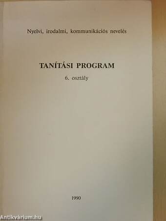 Tanítási program - 6. osztály