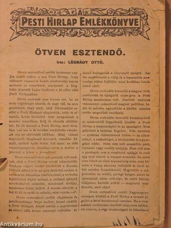 Pesti Hirlap emlékkönyve 1878-1928 (rossz állapotú)