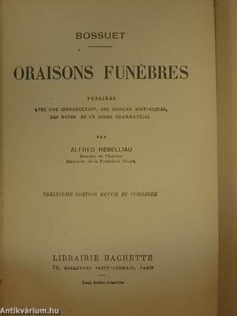 Oraisons Funébres