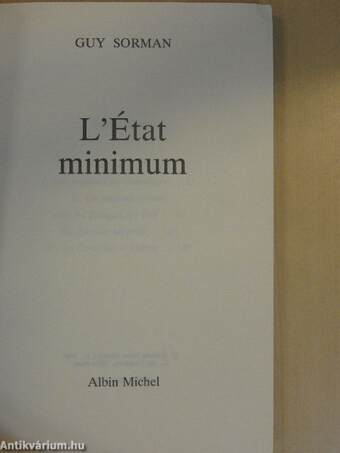 L'État minimum