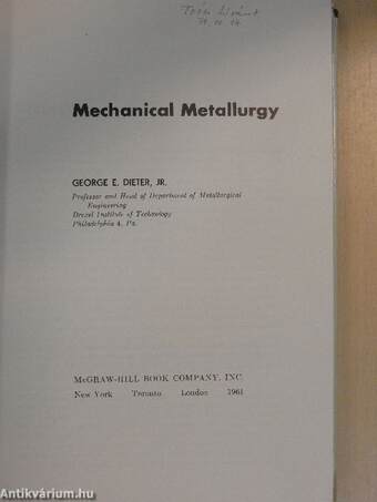 Mechanical Metallurgy