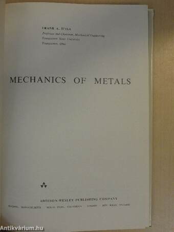 Mechanics of Metals