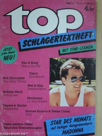Top Schlagertextheft 4/87