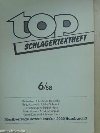 Top Schlagertextheft 6/88