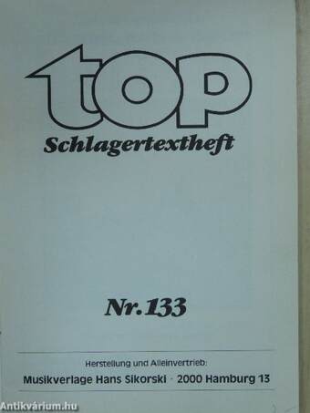 Top Schlagertextheft 133