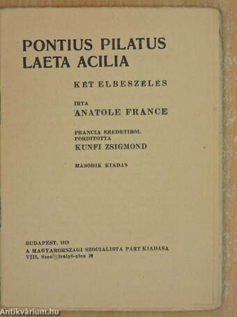 Pontius Pilatus/Laeta Acilia