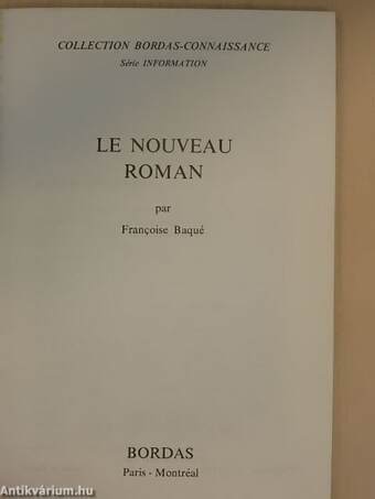 Le nouveau roman