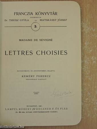 Lettres Choisies