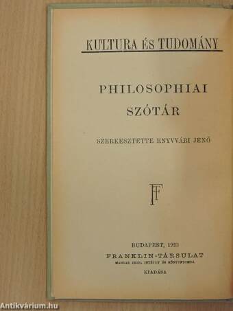 Philosophiai szótár