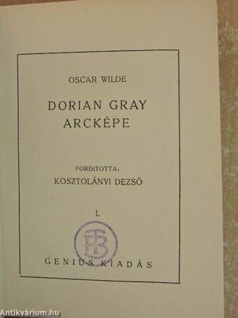 Dorian Gray arcképe I-II.