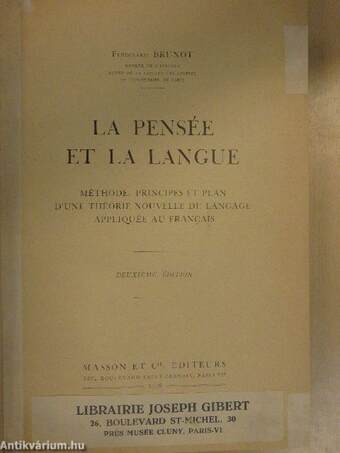 La pensée et la langue