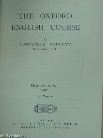 The Oxford English Course - Reading Book I/1.