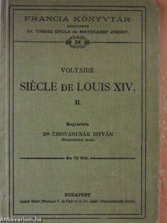 Siécle de Louis XIV. II. (töredék)