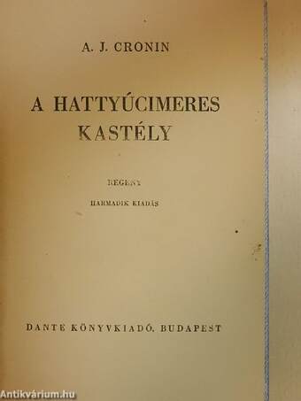 A hattyúcimeres kastély