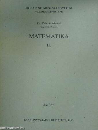 Matematika II.