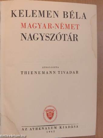 Magyar-német nagyszótár