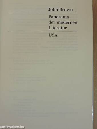 Panorama der modernen Literatur - USA