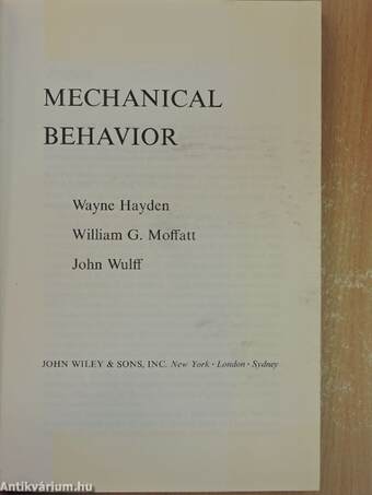 Mechanical Behavior