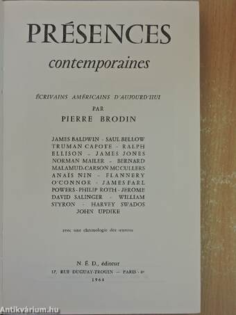 Présences contemporaines