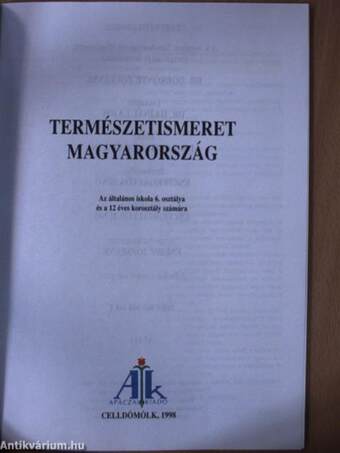 Természetismeret Magyarország 6. - Tankönyv