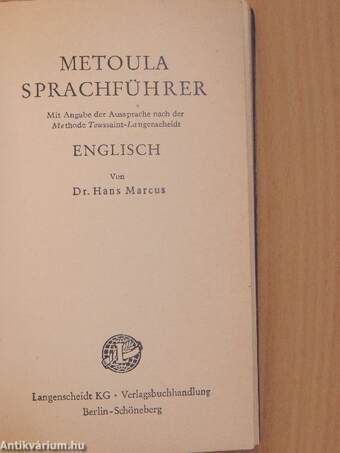 Metoula Sprachführer - Englisch